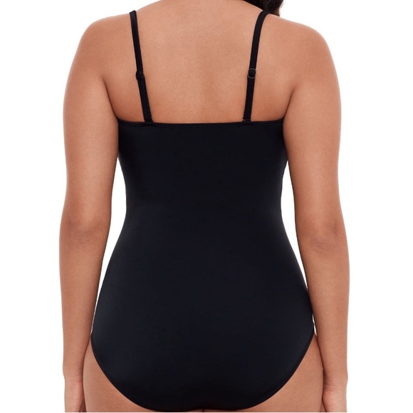 Embrace Your Curves™ by Miracle BrandsOne Piece Swimsuit 3X Black - Picture 2 of 8